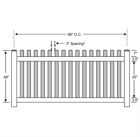 Vinyl Picket Fence - Standard - Ohio Fence Company